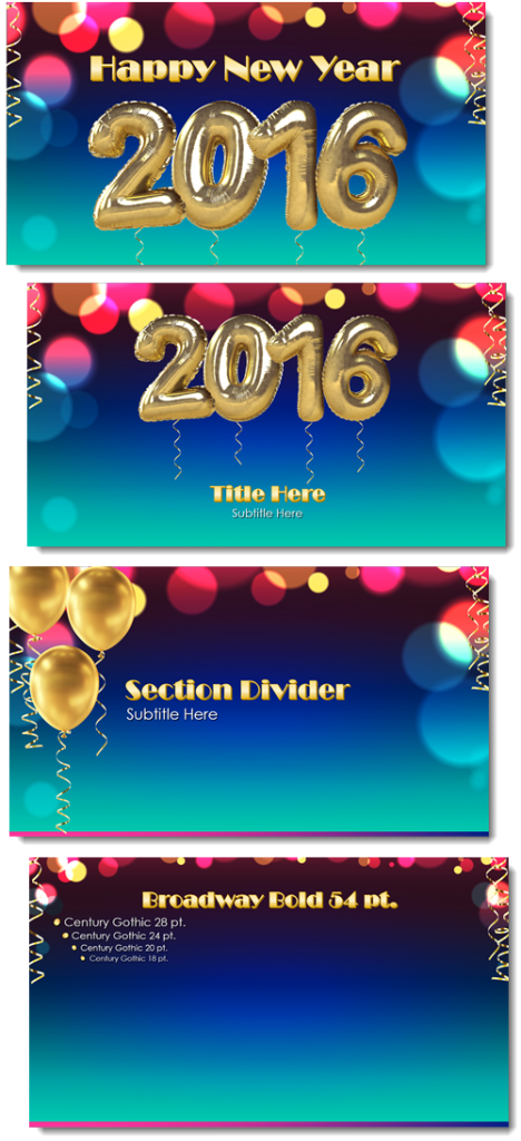 New Year 2016 PowerPoint template