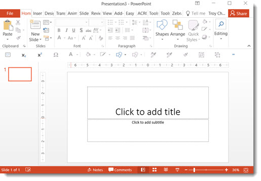 PowerPoint 2016 User Interface Color Options 4
