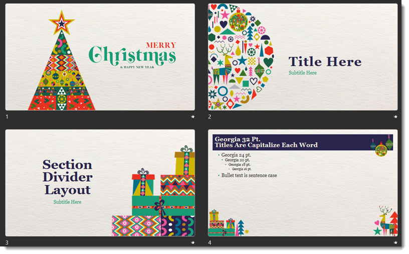 christmas holiday powerpoint template free download